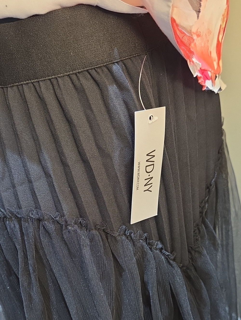 WD.NY Black Layered Tulle Maxi Skirt - Picture 3 of 9